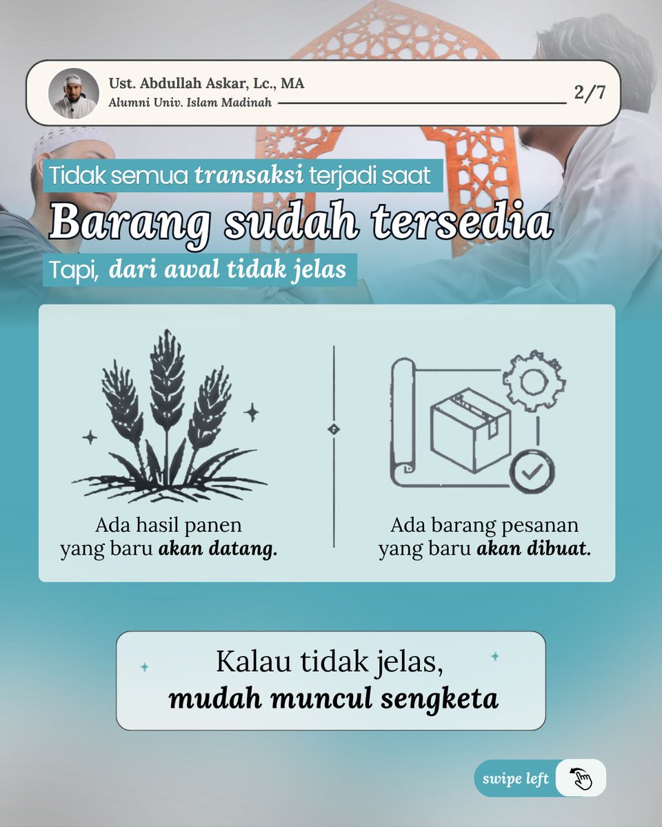 Askar_Abdullah's tweet photo. Ternyata dalam Islam, transaksi seperti ini diperbolehkan melalui akad Salam dan Istishna, selama syarat-syaratnya terpenuhi. 

Referensi: 📖 Bentuk-Bentuk Pembiayaan Islami Terjemah Makalah Universitas Aleppo Suriah Saif Hisyam Sobah Al-Fakhri https://t.co/Ltc0Gtmf8x