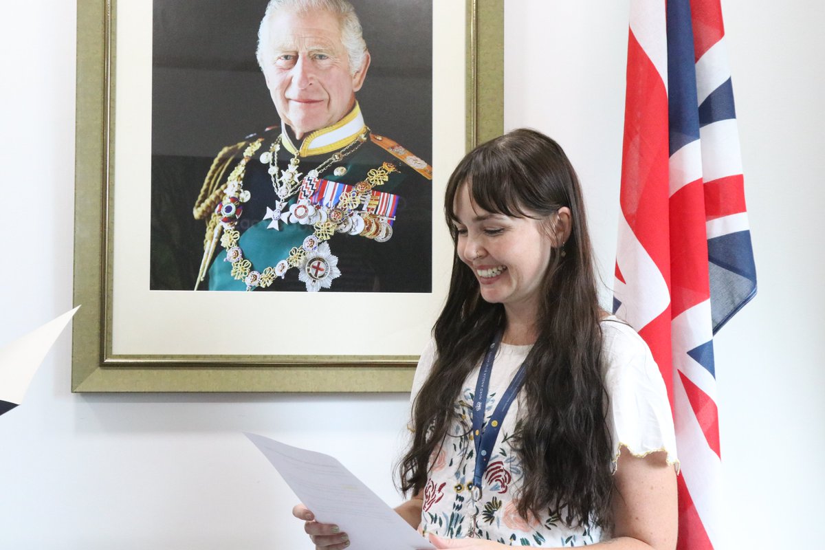 UKinVietnam's tweet photo. The British Embassy Hanoi was honoured to host a citizenship ceremony to celebrate Chelsea Anne Lockwood’s becoming a British citizen.
>> Learn more about British citizenship: https://t.co/NTmDRCYVIY
#ConsularWednesday https://t.co/nCXOaMqfJR