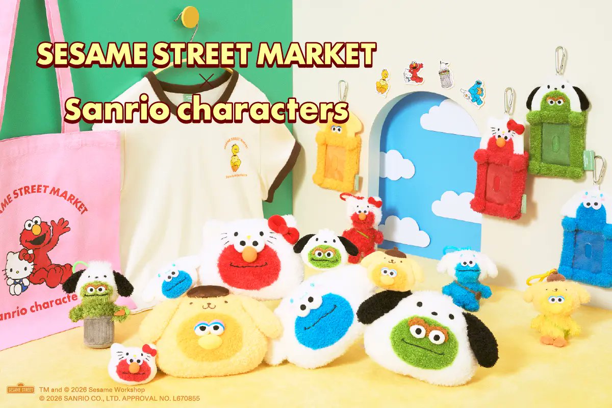 sanrio_oshikatu's tweet photo. ＼⚠️まもなく発売開始⏰📣／
セサミストリート×サンリオキャラクターズのコラボ第2弾、明日7/2(木)～発売開始🥹🩷
お近くの店舗、オンラインストアでチェックしてみてね🙆‍♀️
オンラインストアはお昼12時より販売開始⏰
店舗限定でかわいいコラボドーナツも楽しめるからそちらも要チェック🍩

🔗オンラインストア（公式）：
https://t.co/HwIttJobNj

🔗詳細は以下ページにて📝
https://t.co/FNNKEi2UE3

#サンリオ #セサミストリート