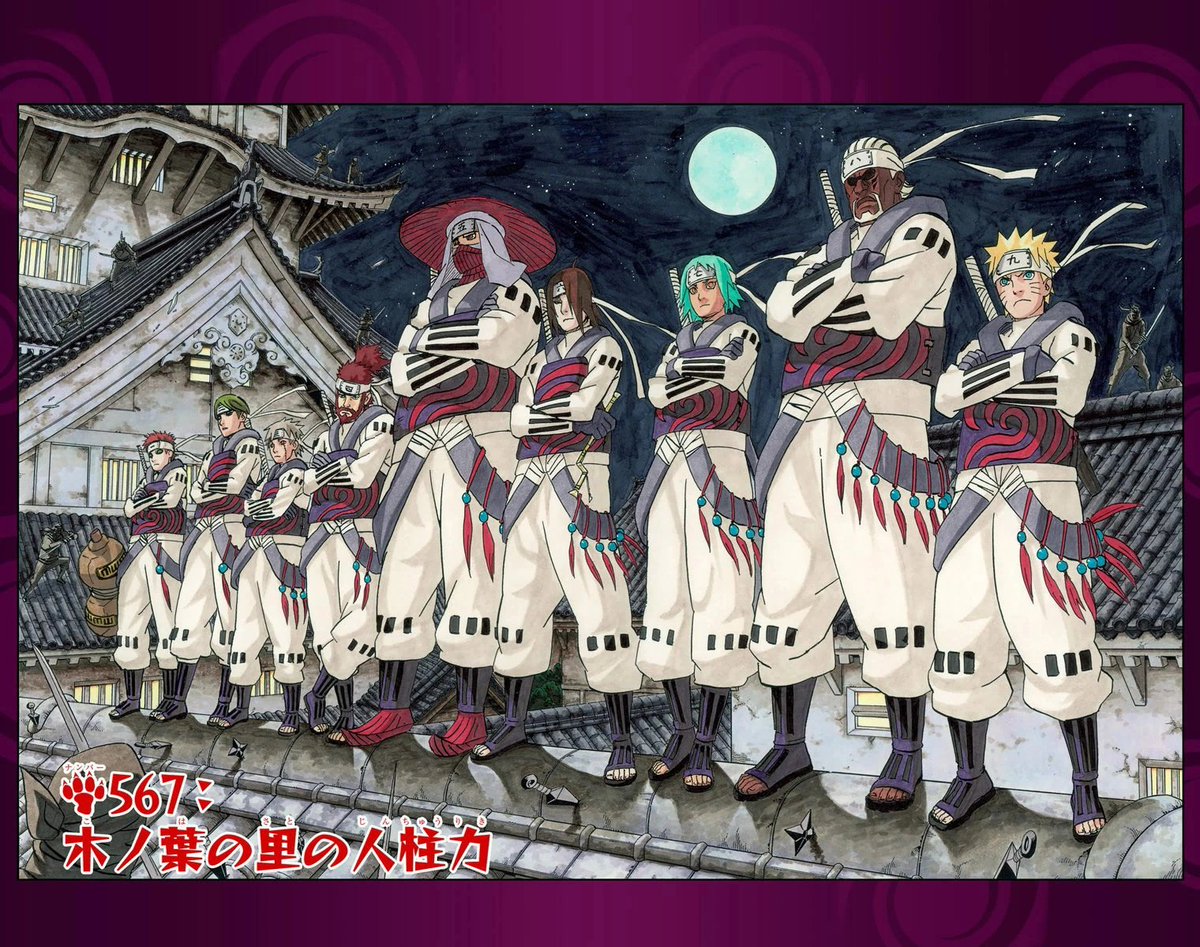 MingoNARUTO's tweet photo. The entrance of Yagura (Killer Bee Rappuden) is a direct reference to the cover art of Naruto manga chapter 567.

Naruto Shippuden episode 430 also makes a reference to it.

#NarutoMobile https://t.co/xDYyDg9eUB