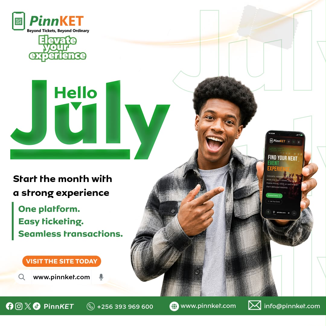 PinnKET_'s tweet photo. New month. New experiences.
Secure your next event with Pinnket; fast, easy, and hassle-free.
#HelloJuly #Events #Ticketing #EventTech #Uganda #Concerts #Festivals #Pinnket #Viral https://t.co/mComZcn0H4