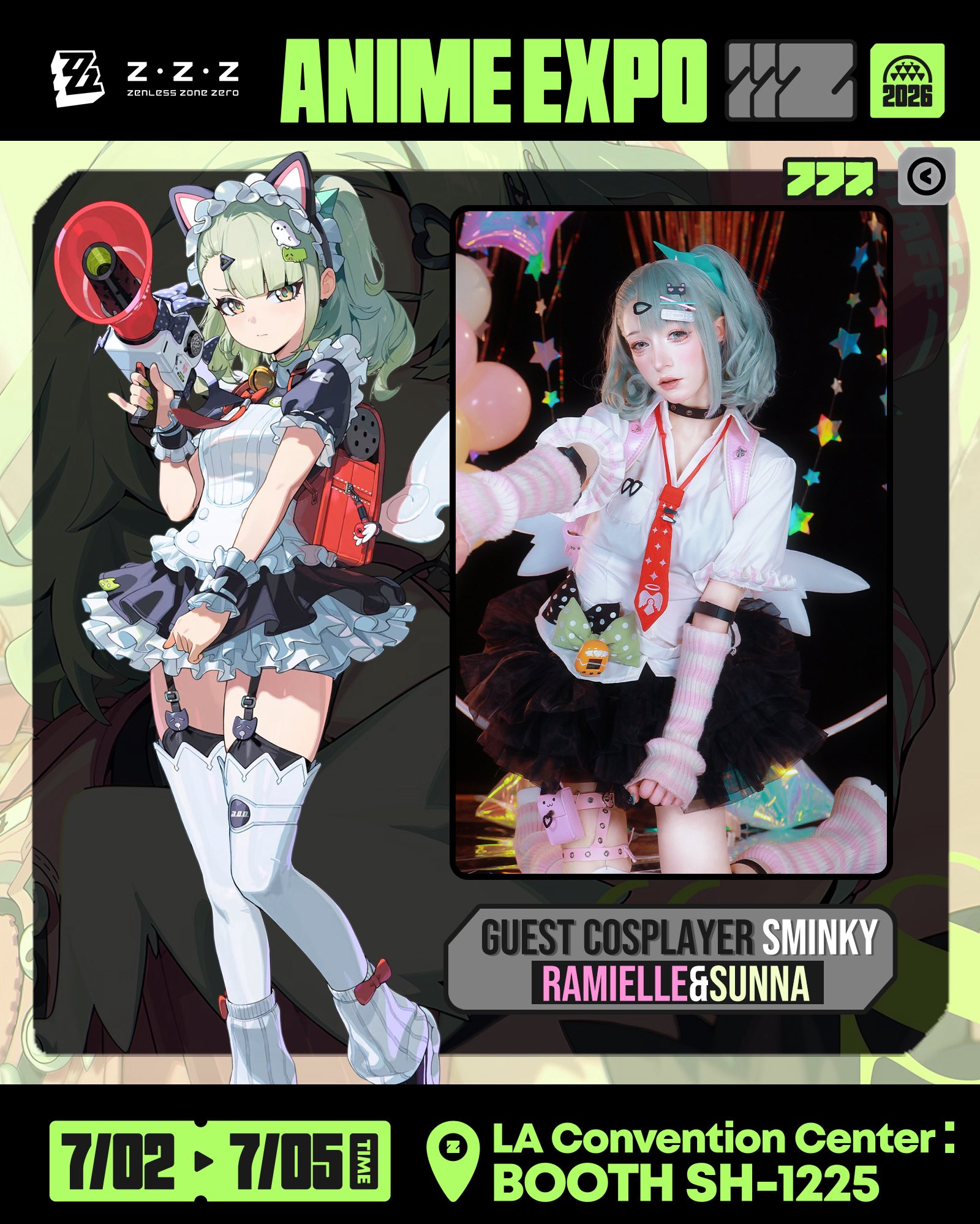 announcement⚠️ catch me day 1&2 of anime expo as sunna and ramielle for ZZZ !! #zenlesszonezeroax https://t.co/bVWQtFTQC3