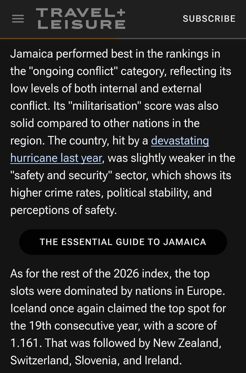 kiz_instyle's tweet photo. There was a time when Jamaica was known for having one of the highest crime rates in the Caribbean, particularly during the late 1990s to early 2010s. I never thought I'd see the day Jamaica would be recognized as the Caribbean's most peaceful destination.
Credit to the Government of Jamaica, our security forces, and every law-abiding citizen who helped make this possible. Progress is real. Thank you @AndrewHolnessJM @HoraceChangJM @JamaicaConstab 👏👏
 🇯🇲 #Jamaica #Progress #OneJamaica