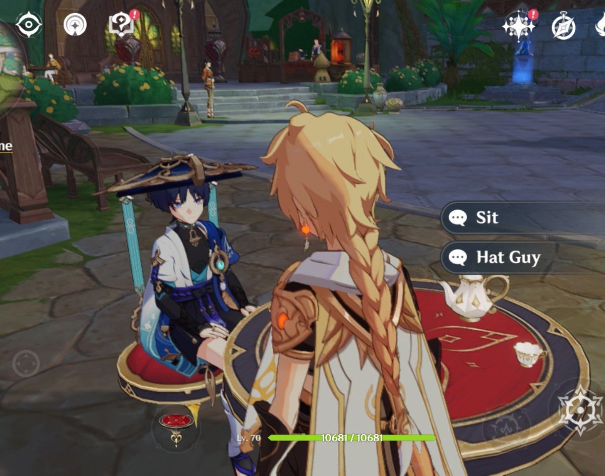 lili_wzyuu's tweet photo. "sit on hat guy" what the hell sure https://t.co/tZ3dxSzvBq