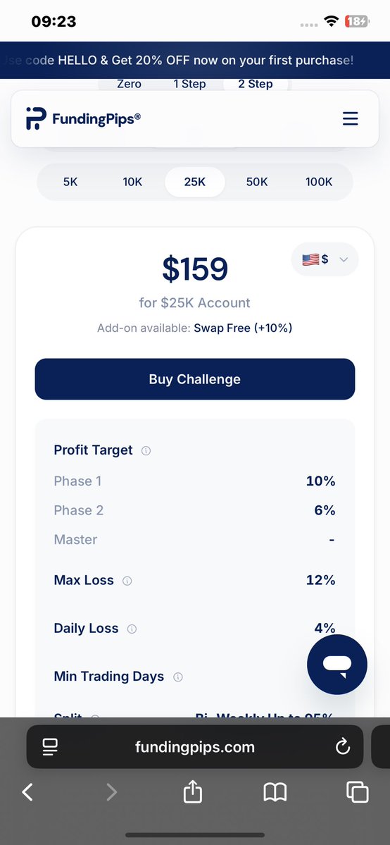 joshify010's tweet photo. Giveaway🎁
$25k funding pips account is $159
Comment and dm with the amount you have so i will complete and you get the account
Limited to few people👏
@fundingpips https://t.co/F1DNSDrKAI