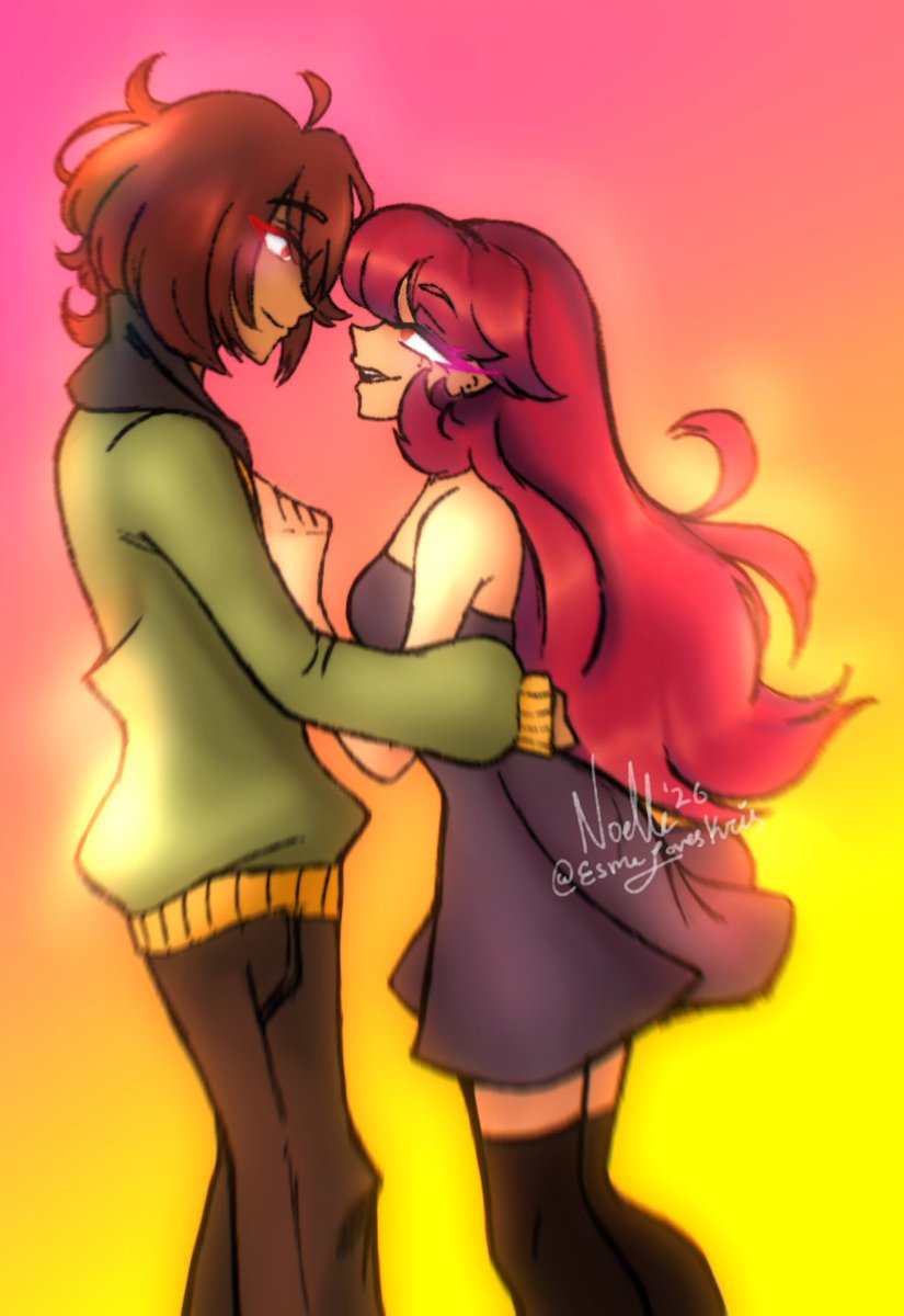 EsmeLovesKris's tweet photo. My deltarune yumeship lives on. Kris Esme https://t.co/7DJizT2tV8