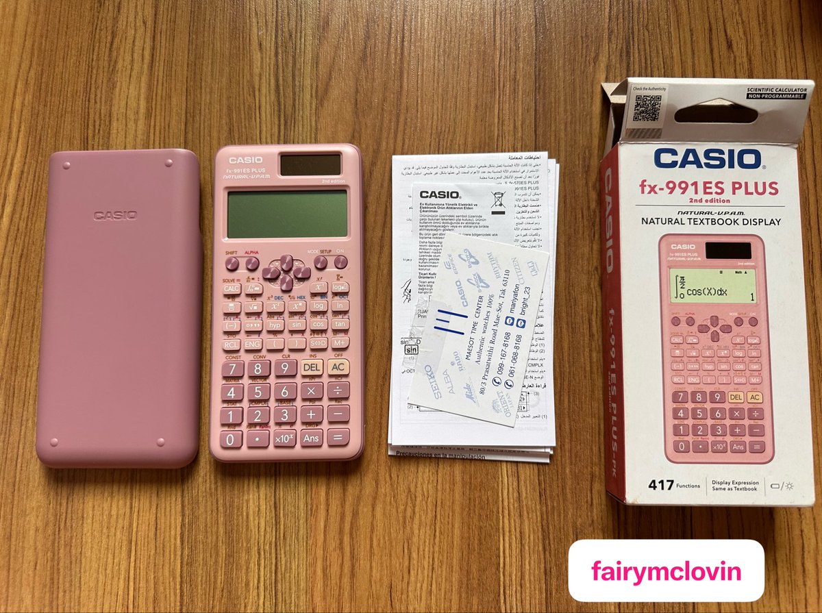 fairymclovin's tweet photo. ส่งต่อ เครื่องคิดเลข  fx-991 ES plus (2nd edition) สีชมพู 

ของแท้ ซื้อมือ 1 ใช้เอง ช่วงสอบแปปเดียวค่ะ แทบไม่ได้ใช้เลย คู่มืออยู่ครบ

ขายราคา 650 รวมส่ง 🙌🏻

#เครื่องคิดเลขมือสอง #ส่งต่อเครื่องคิดเลข https://t.co/EiMUoMYxEt