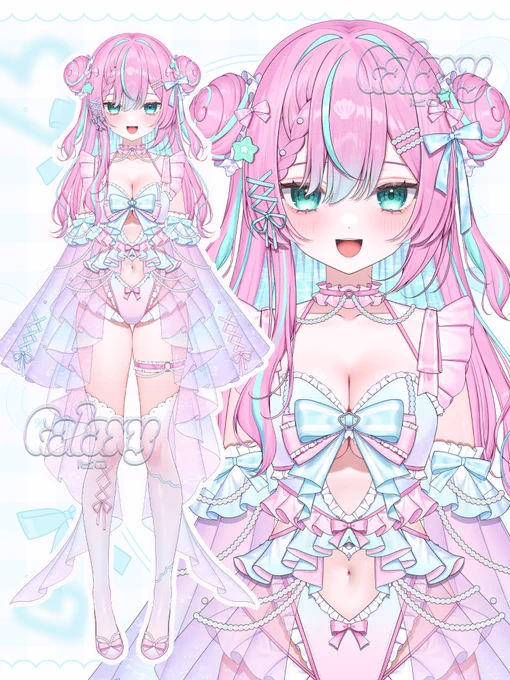 泡音ぱるるちゃんのお姿お仕立てさせて頂きました とっても可愛い深海のアイドルさんなのでいっぱい見てください! #paruru_awane02