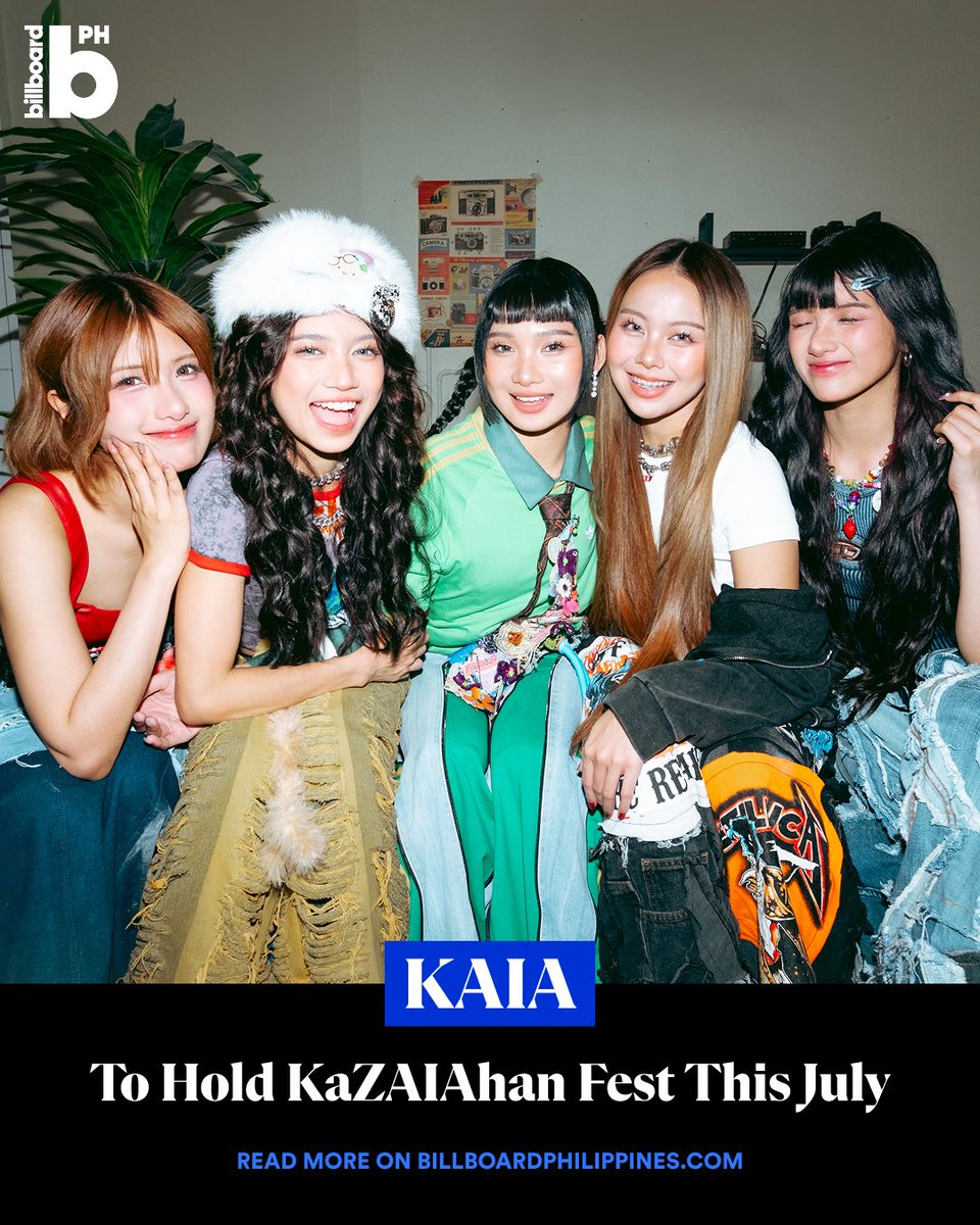 BBPHOfficial's tweet photo. KAIA (@KAIAOfficialPH) are set to celebrate with fans at this year's KaZAIAhan Fest this July, packed with live performances, games, and other suprises in store.

Read more here:
https://t.co/u5Sp4iqSw9

#BillboardPhilippines #BillboardPH https://t.co/wz4LnQvAR5