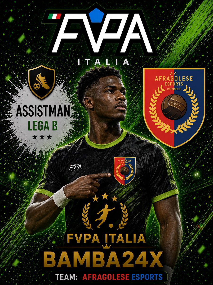 FVPA_net's tweet photo. 🏆 Assistman 🥇 𝙡𝙚𝙜𝙖 🅱️
👤 @xbambosky
𝙏𝙚𝙖𝙢: @EternalcityEsp
📊 ➡️ https://t.co/46cxuJYOhi
👟 1️⃣8️⃣ assist
#fvpaitalia #proclub #eafc26 https://t.co/eVqQtzDwf2