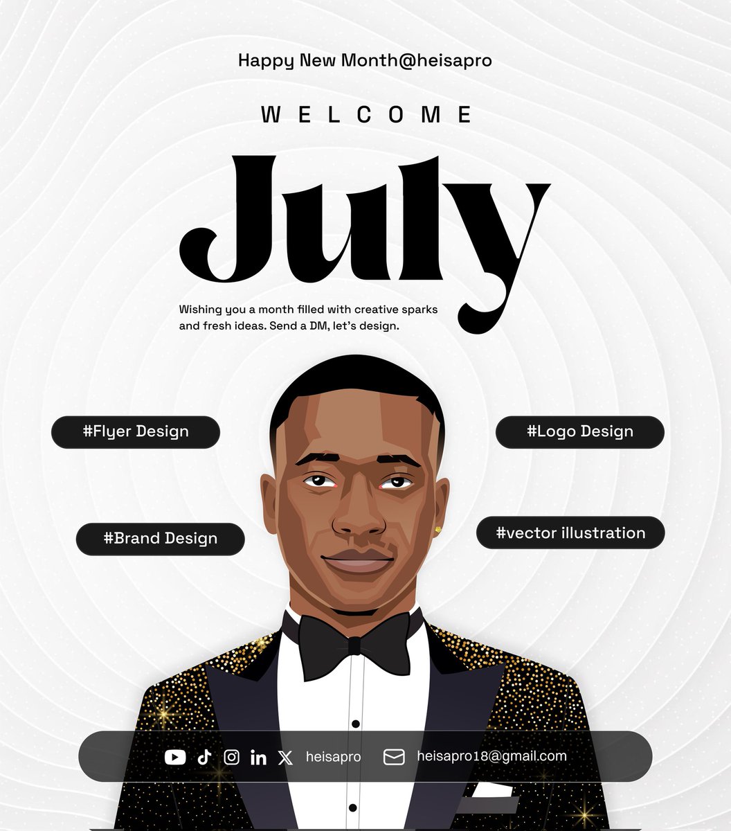 heisapro18's tweet photo. Happy New Month Guys 😁✨
Need outstanding and creative visuals? Send a DM let's design ✨ https://t.co/QCdpnbv8Fr