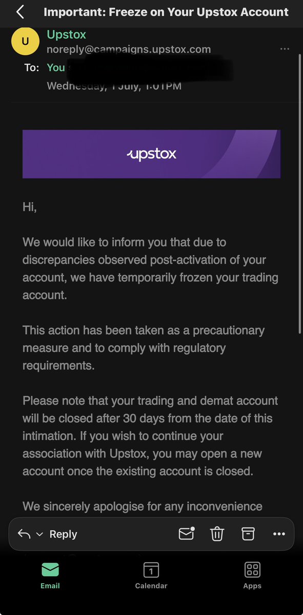 shuklapacifier's tweet photo. What BS is this???
@UpstoxSupport 
I have earlier struggled to make investments, then the option to make payments through internet banking is not available for me.

I have already lost opportunity to invest in market downward trend because of these lags on your app. https://t.co/ZKwNvjIHNK