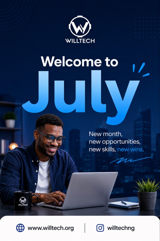 Willtech_Ng's tweet photo. Hello, July! 🌟
New month, new opportunities, new skills to learn, and new goals to achieve. Let’s make this month count. Keep growing, keep learning, and keep winning with Wiltech NG! 🚀💻
#WelcomeJuly https://t.co/hHdvJE8878