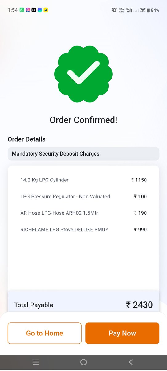 DulenBaruah's tweet photo. 1/3
@IndianOilcl @DirMktg_iocl @DirHR_iocl @PetroleumMin @consaff @jagograhakjago 
New Indane LPG connection Ref: #7-000045522560 shows ₹2430 under “Mandatory Security Deposit Charges” including:
• Cylinder ₹1150  
• Regulator ₹100  
• LPG Hose ₹190  
• LPG Stove ₹990 https://t.co/l65h3BnFdC