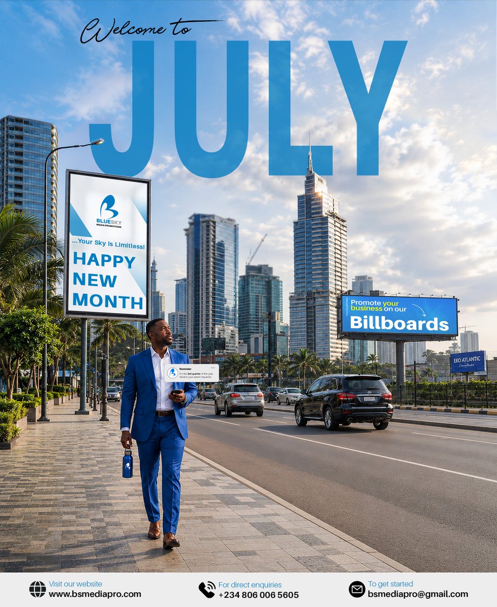 BlueskyGroup_'s tweet photo. 𝐇𝐚𝐩𝐩𝐲 𝐍𝐞𝐰 𝐌𝐨𝐧𝐭𝐡 𝐭𝐨 𝐘𝐨𝐮!

It's a brand new month to get outdoors and get noticed! ☀️
From high-visibility Outdoor Advertising to custom branded Promotional Items, let’s turn heads and drive results for your business.

#HelloJuly
#blueskymediapromotions https://t.co/mM5fgCtx3r