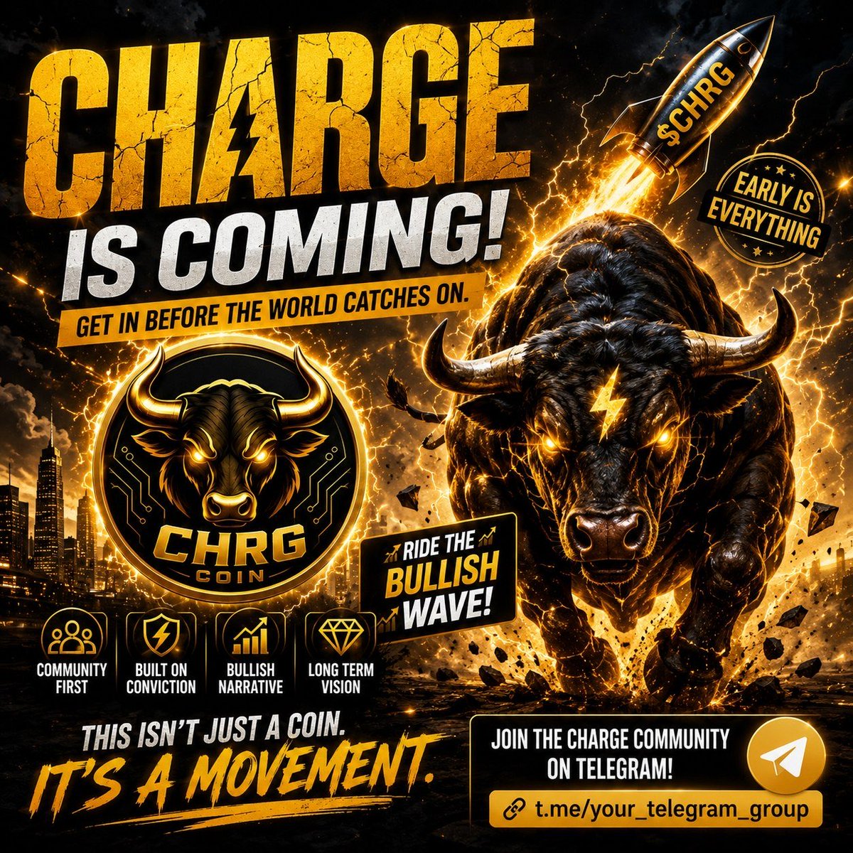 ChargeDev1's tweet photo. 🎉⚡ Happy New Month, Charge Family! ⚡

A new month. New opportunities. Same bullish vision. 🐂🚀

Join our Telegram community and Charge On! ⚡👇
https://t.co/k1e0SYr7zK

$CHRG ⚡ #Charge #Solana #Crypto https://t.co/UWam09HRhe