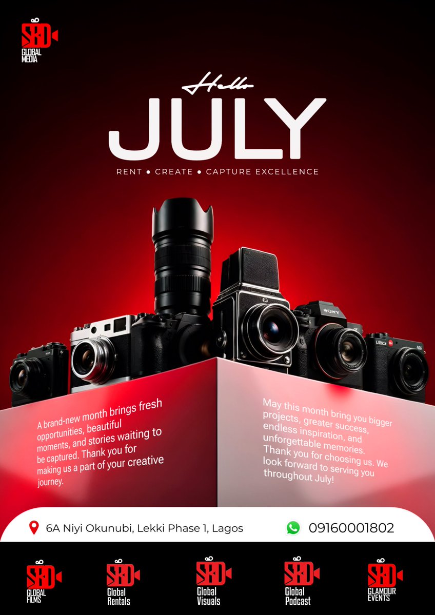 sbdglobalmedia's tweet photo. No slow starts this month. We're stepping into July with big energy, massive creativity, and fresh ideas.
Let's get to work!
#sbdglobalmedia #happynewmonth #mediacreatives https://t.co/beob48Mz9e