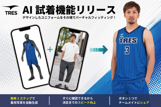 vbm_link's tweet photo. 🏐新着記事🖋️
スポーツブランドの #TRES、業界初のユニフォームのAI試着機能をリリース
https://t.co/FUHpWgv39H
#バレーボール #バレマガ https://t.co/fKqKwC6xkW