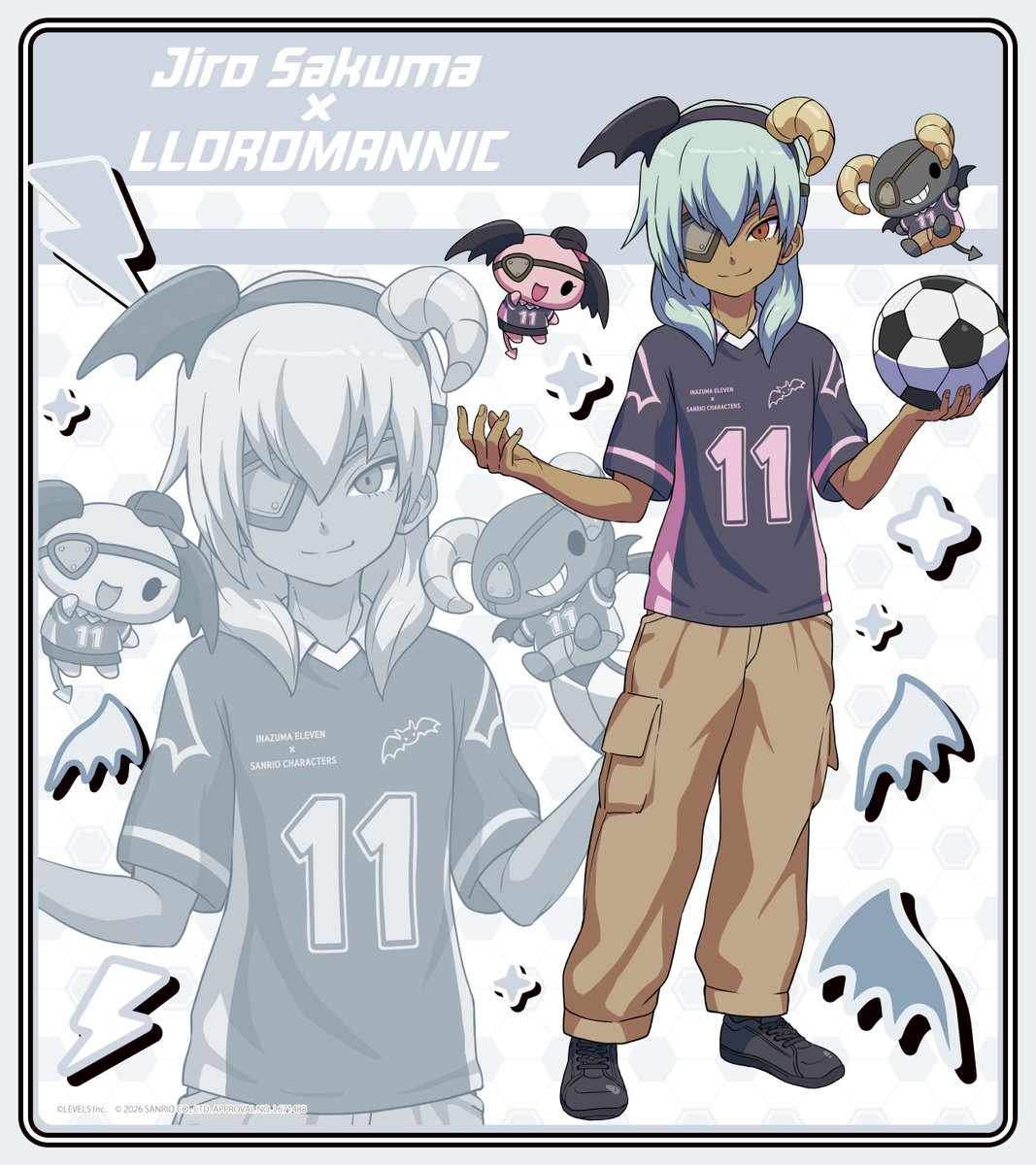 sanrioanist's tweet photo. ⚡イラスト紹介⚡
#イナズマイレブン 英雄たちのヴィクトリーロード×#サンリオキャラクターズ

⚽吹雪士郎×リトルツインスターズ
⚽佐久間次郎×ルロロマニック

ただいま先行通販受付中✨

📢先行通販：～7/5(日)
https://t.co/9k60hLHqyv
📢店頭発売：8/14(金)～

#イナイレサンリオキャラコラボ https://t.co/FbdJIBj4NW
