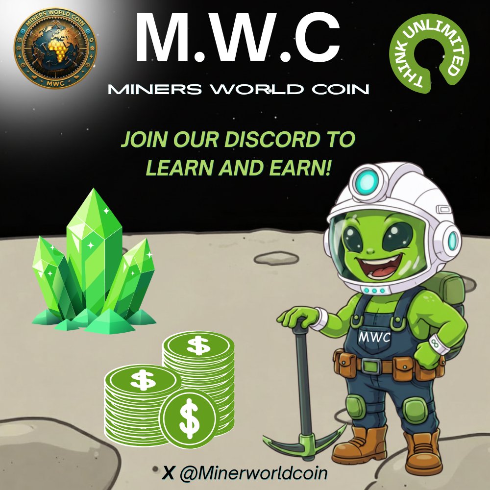 minerworldcoin's tweet photo. Learn and earn $MWC by joining our friendly discord! Keep an eye out in ⁠general chat, you never know when a gift code for $MWC will be dropped! 👀😉💰
Discord: https://t.co/BA3tYs4xKa
#cpumining #cryptomining #cryptocurrency https://t.co/fPPwm56cQy