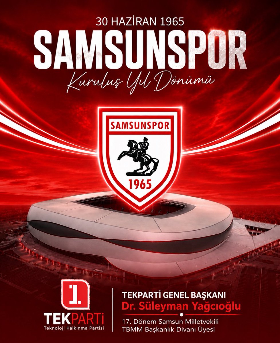 DrYagcioglu's tweet photo. Türk futbolunun köklü ve güzide kulüplerinden #Samsunspor’un kuruluş yıl dönümünü gönülden kutluyorum. Tarihi, başarıları ve Türk sporuna kattığı değerlerle gurur kaynağımız olan Samsunspor’a yeni yaşında başarılar diliyorum. https://t.co/uC4Mdw6ikG