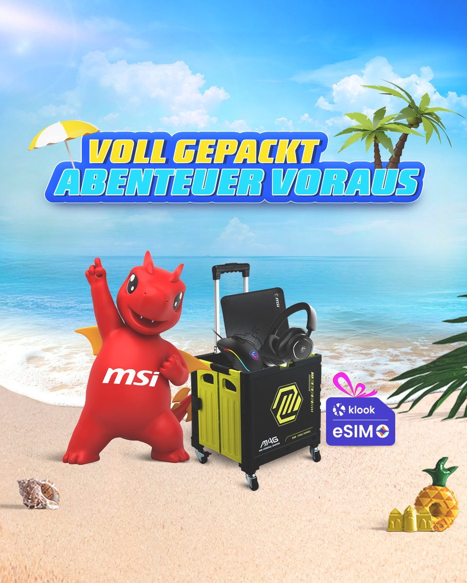 msigaming_de's tweet photo. Sichere dir starke Gratis-Geschenke beim Kauf ausgewählter Produkte – inklusive Klook eSIM bei jeder Bestellung! 🌍✨

Egal ob epische Gaming-Welten oder dein nächstes Reiseziel – wir begleiten dich überall hin 👍

🔗 Bis zu 40 % Rabatt
https://t.co/2gHK0oHvwg https://t.co/8EjnAKj515