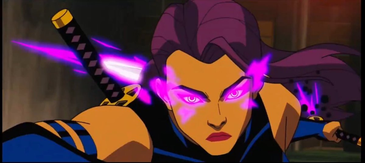 XMenUpdate's tweet photo. Psylocke's powers look like they came straight out of a comic book. #XMen97 https://t.co/BDGcwNHjTq