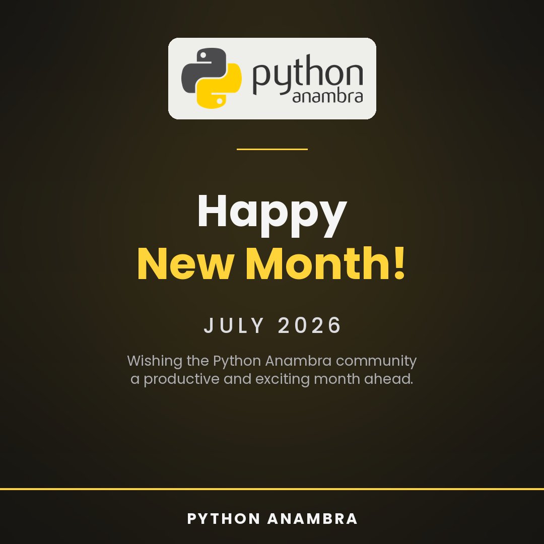 pythonanambra's tweet photo. Happy New Month, Tech Fam ✨

July = 2nd half of the year. 
No more “next time”. 

Build that project. 
Apply for that role. 
Ship that idea. 

We’re going all in this month 💡 https://t.co/oDg1636NjP
