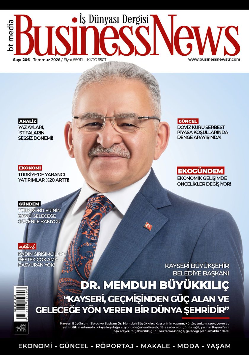 btmediagroupTR's tweet photo. TEMMUZ 2026 SAYIMIZ HAYIRLI OLSUN!
Dijital edisyonlarımıza; https://t.co/BP04oowTWZ / https://t.co/GmLaAxAYm6 / https://t.co/5StymjCLwE / https://t.co/XswrnrsqjW platformları üzerinden ulaşabilir ve dergiye abone olabilirsiniz. @baskanmemduhbyk @CenaniAyaydin @kahramanseref38 https://t.co/CCgNwW082r