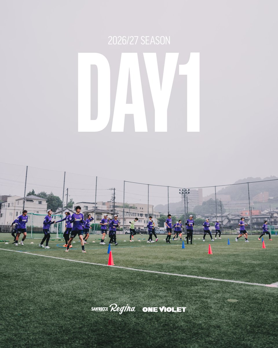 sanfrecceREGINA's tweet photo. 𝟐𝟎𝟐𝟔/𝟐𝟕 𝐒𝐄𝐀𝐒𝐎𝐍 | 𝐃𝐀𝐘𝟏🏹
レジーナの新シーズンが始動。

今シーズンの目標「WEリーグ優勝」に向け、チーム全員で一丸となって準備を進めます🔥

#ONEVIOLET
#サンフレッチェ広島レジーナ https://t.co/AfnjXtGF3N