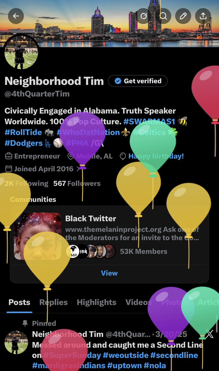 4thQuarterTim's tweet photo. It’s Balloons On My Page! https://t.co/Msbg7f3Dnx