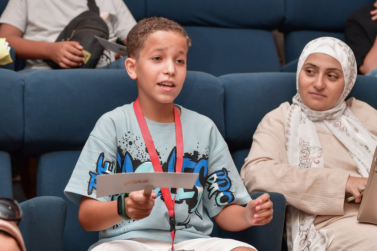 UNICEF_Egypt's tweet photo. At the Bibliotheca Alexandrina, UNICEF Egypt, the Children’s and Young People’s Libraries, and the Supreme Council of Culture’s Child Culture Committee engaged children on digital citizenship, privacy, gaming, and responsible online behaviour. #ForEveryChild https://t.co/scPOD6xZLq