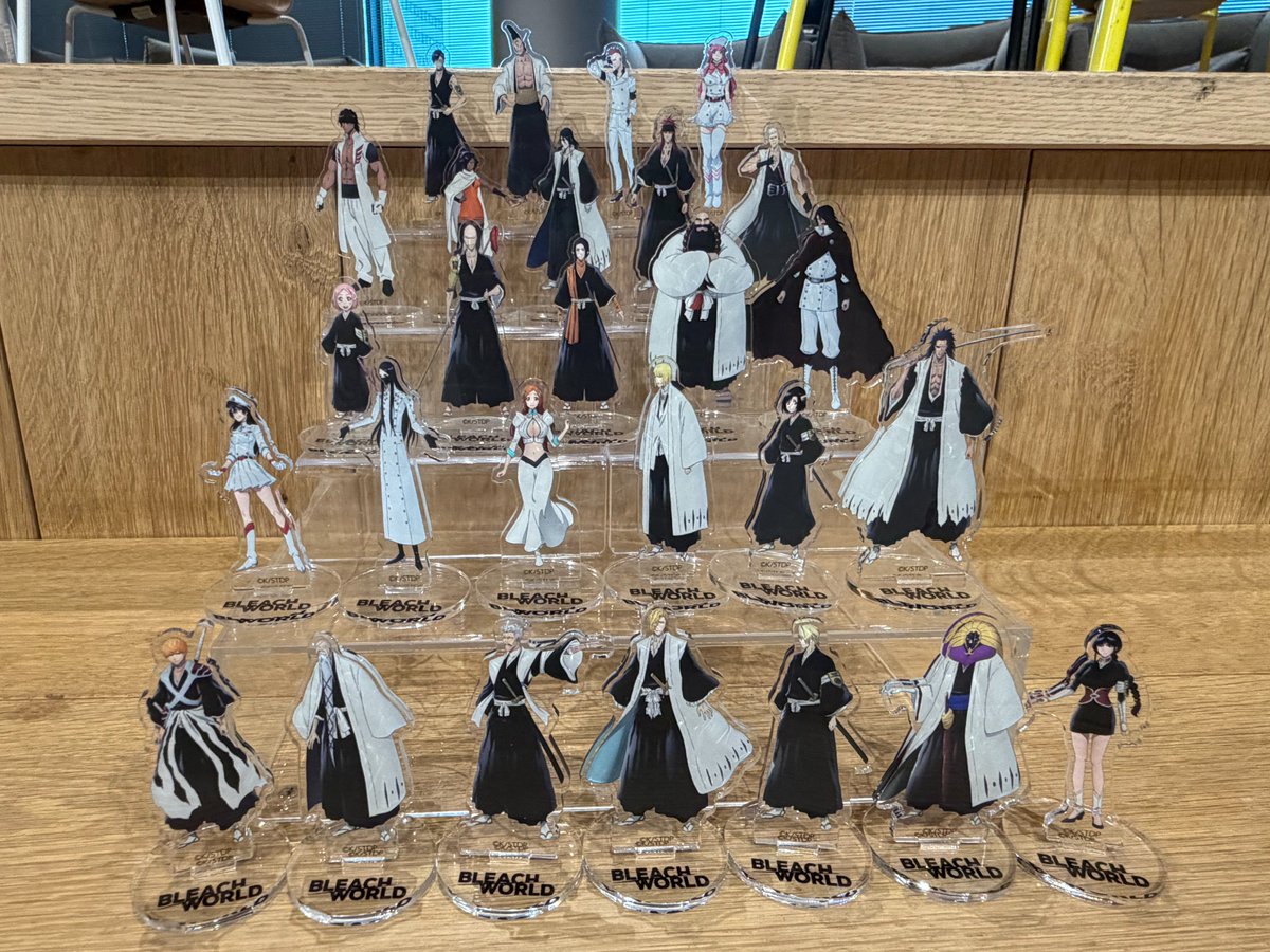 bleach_event's tweet photo. ◥◣グッズ紹介◢◤

＝＝アクリルスタンドコレクション＝＝

凱旋より新規登場！
ミニサイズのアクリルスタンドです✨

『BLEACH WORLD 凱旋』大阪会場開催中✨

▼詳細はこちら
https://t.co/Y2lu7hebun

#BLEACH #BLEACHWORLD https://t.co/VSmubVWrDP
