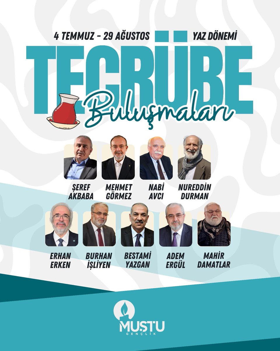 ademozkose's tweet photo. Birbirinden değerli isimler yaz boyu Muştu Gençlik’in Üsküdar’daki merkezinde gençlerle bir araya geliyor. Tecrübe Buluşmaları’nda büyüklerimiz bir hayat boyu biriktirdikleri tecrübeleri gençlere aktaracak. İlk program nasipse bu cumartesi 19.30’da başlıyor. https://t.co/07bsvC1TZy