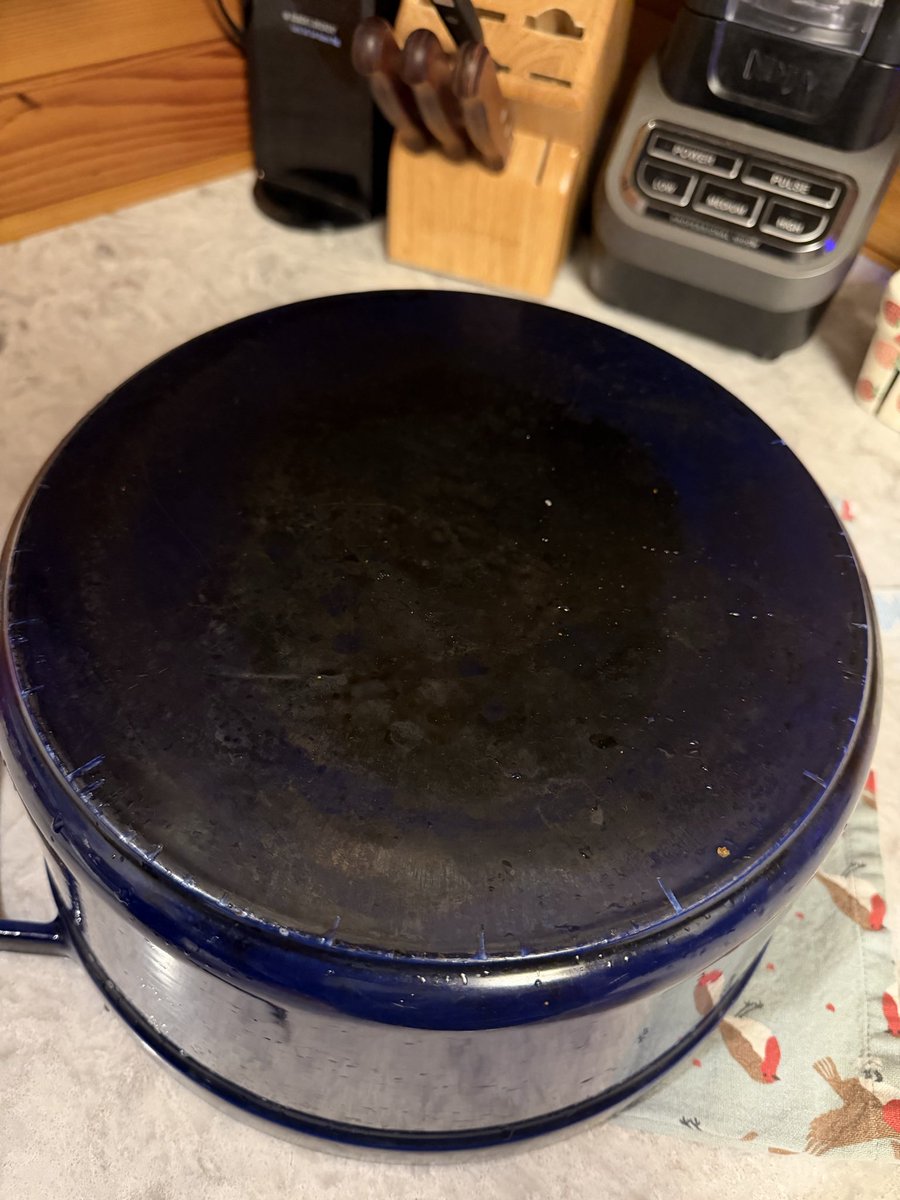 MarinaTHardy's tweet photo. American Master Tradesman Bill survived decades of turning a wrench … only to be taken down by a French STAUB pot on the eve of July 4. 

@Zwilling_ES , we need to chat. An enamel shard broke off our ~2021 Dutch oven during hand washing and managed to puncture his hand. We’d love to have you take a look.