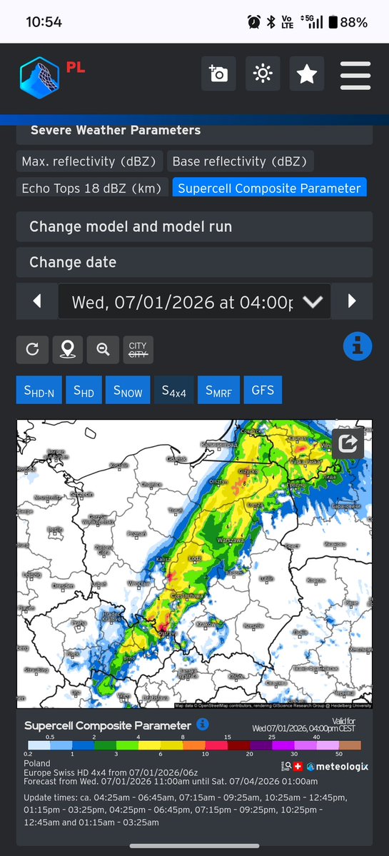 antytroll's tweet photo. @SkywarnPoland Modele pokazują najwyższe wartości raczej na W i NW od wyznaczonego 2 stopnia. https://t.co/1pAaH1Hhwk