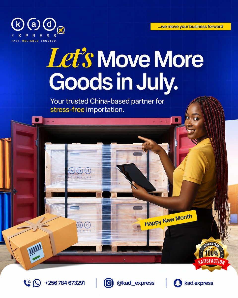 kad_express's tweet photo. 📦 Let's Move More Goods This July!

Fast, reliable air cargo from China to Uganda.

✔ Supplier Pickup
✔ Air Freight
✔ Customs Clearance

📲 WhatsApp: 0784673291

#KADExpress #ChinaToUganda #AirCargo #Logistics https://t.co/3ACaNYlvu0