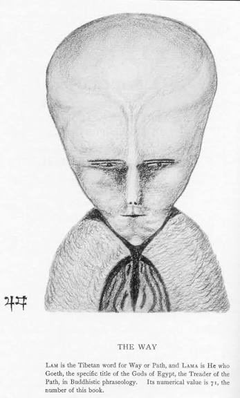 dummonkeylmao's tweet photo. @Hawtty05806 @RemnantA15525 Aleister Crowleys “Lam” who he claimed to have channeled and communicated with he was a famous occultist yes that shit is definitely demonic https://t.co/5hVWVRGAfv