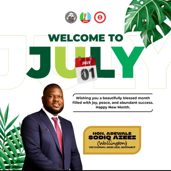 HonWallington's tweet photo. Wishing all the wonderful people of Agege and beyond a Happy New Month! 🎊

This month is a fresh opportunity for renewed hope and community growth. Let's continue to work together for the unity and development of our Local Government . Stay blessed, and let’s make it a great month!

#Agege #HappyNewMonth #NewMonthVibes #CommunityFirst