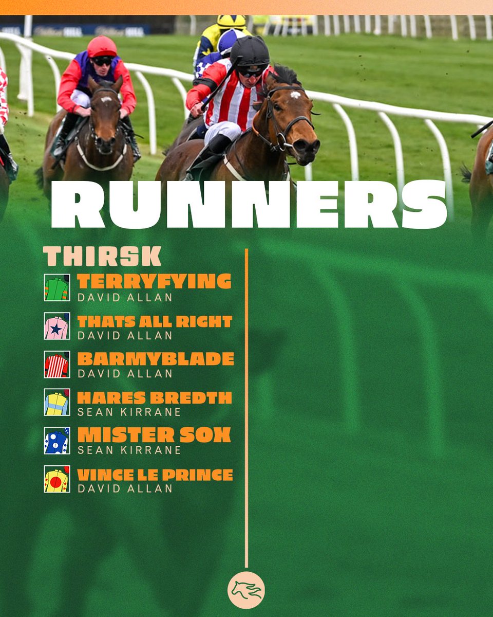 EasterbyTim's tweet photo. 📆 𝗧𝗢𝗗𝗔𝗬’𝗦 𝗥𝗨𝗡𝗡𝗘𝗥𝗦

We are at Thirsk today with six runners. Best of luck to all of our owners! https://t.co/ou7Fy9xHYH