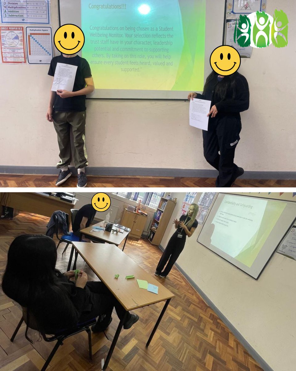 ASECLuton's tweet photo. Welcoming our new Student Wellbeing Monitors! 

We are so proud of our students chosen for this important role. 

Our staff are incredibly proud of you both and trust in your leadership potential 💙

#StudentLeadership #WellbeingMatters #ProudSchoolCommunity #luton #specialschool https://t.co/tfG3OqwNbB