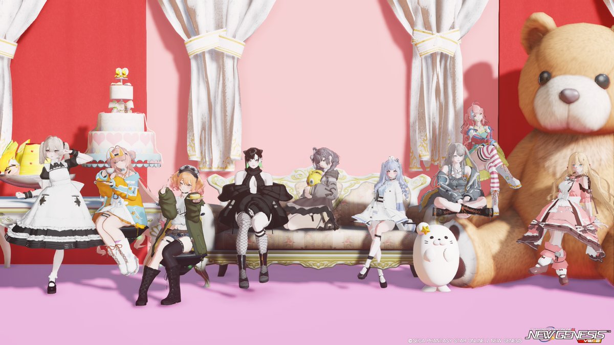 matsu00matsu's tweet photo. すいまじ！SS会🧸
テーマはアニマティカB/C
かわいいがつまってました〜🍬🍭

 #PSO2NGS_SS https://t.co/OdAoaucoFP
