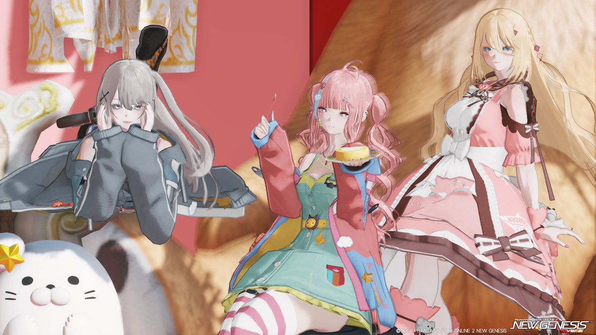 matsu00matsu's tweet photo. すいまじ！SS会🧸
テーマはアニマティカB/C
かわいいがつまってました〜🍬🍭

 #PSO2NGS_SS https://t.co/OdAoaucoFP