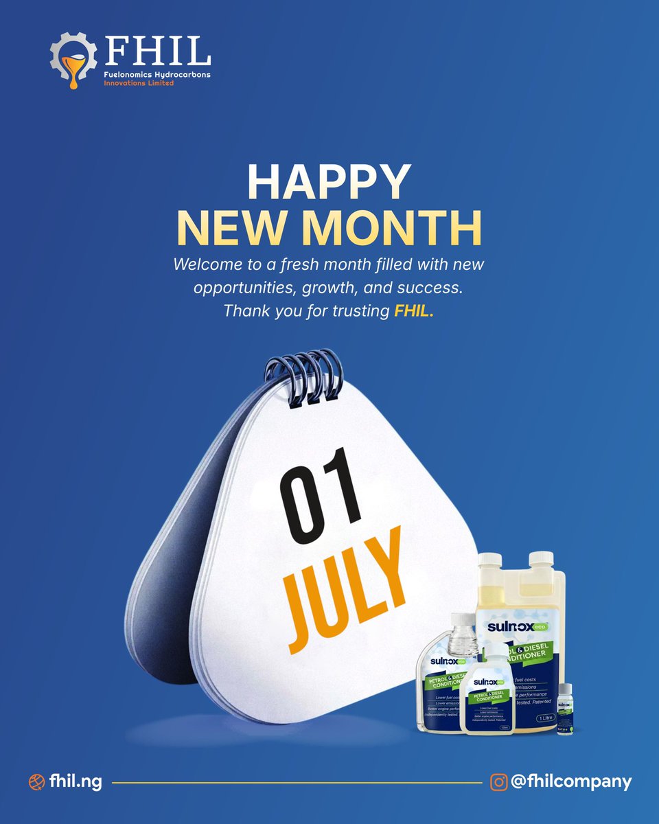 fhilcompany's tweet photo. Happy New Month! 🚀

New month, new wins, new progress. Thanks for trusting FHIL we’re committed to fostering innovation and serving you with excellence every step of the way. 

Here’s to a productive month ahead.

#HappyNewMonth #FHIL #Innovation https://t.co/5xJjr3uOCw