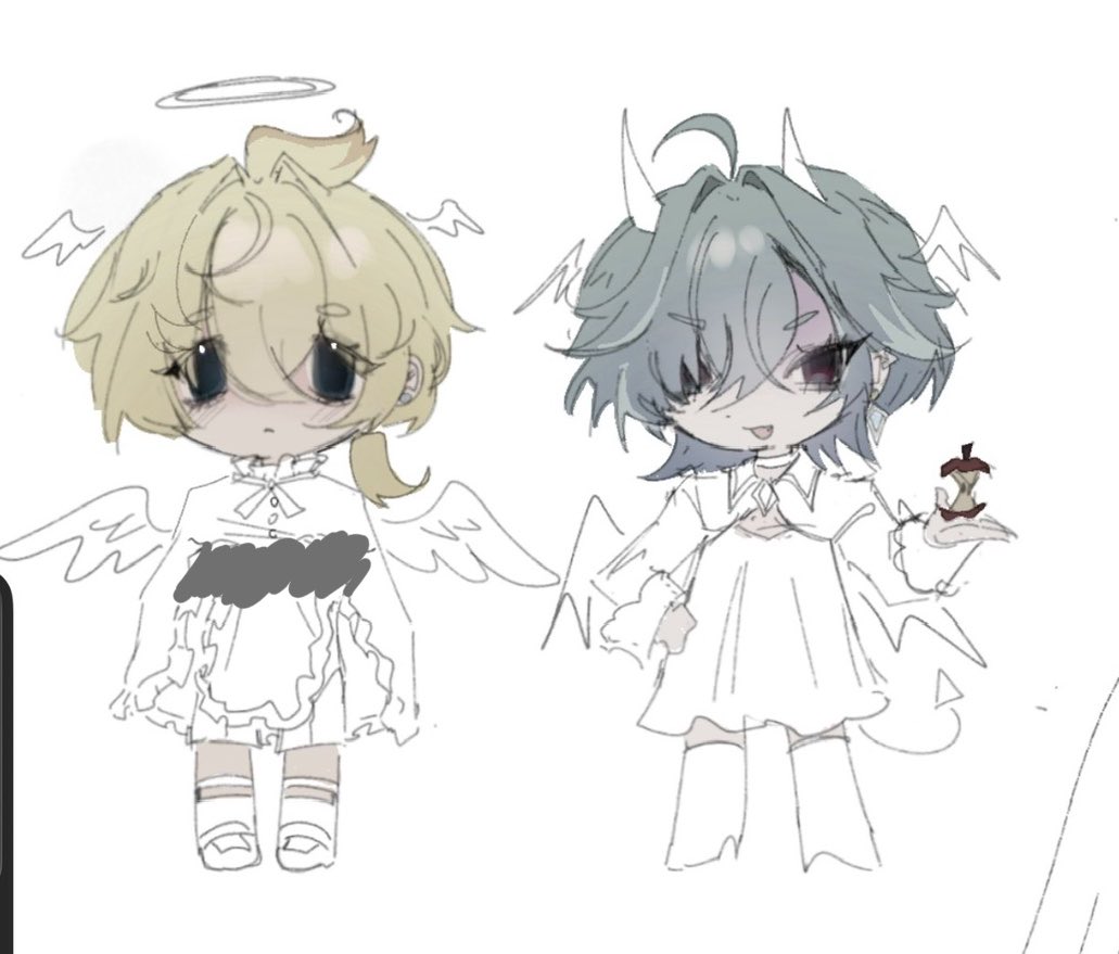 46yms's tweet photo. The angel and devil on my shoulders https://t.co/hmr7Yb28iq