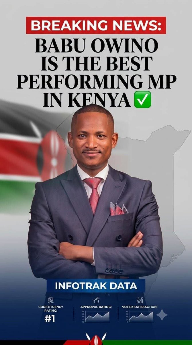 MaryAdh50596477's tweet photo. @HEBabuOwino The people always recognize leaders who deliver. Congratulations to @HEBabuOwino on this well-deserved recognition. Onward and upward! 🚀🇰🇪 #Infotrak #ResultsMatter https://t.co/dBKFt3HNtA