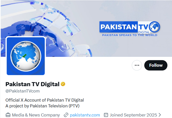 sougat18's tweet photo. Requested in Public Interest 🙏

Dear @MIB_India @GoI_MeitY 
Request to the immediate blocking of the official website and digital handles of "Pakistan TV Digital"

As an entity owned by the Government of Pakistan, this platform is continuously disseminating malicious anti-India propaganda and inflammatory commentary specifically targeting India's sovereign stance on the abeyance of the Indus Waters Treaty (IWT). 

Given the direct threat this hostile, state-backed disinformation poses to our national security and public order, I strongly urge the Ministries to swiftly restrict public access to these digital platforms across India.