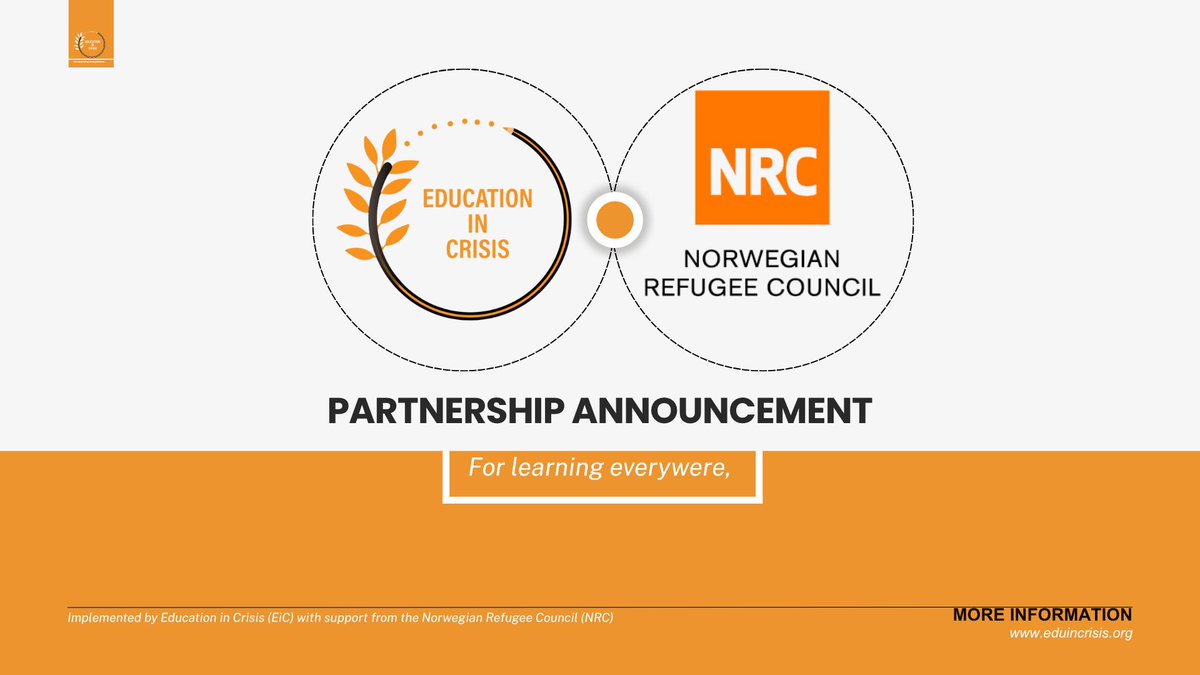 EduInCrisis's tweet photo. #ForLearningEverywhere
We are pleased to commence our partnership with the @NRC_Norway Sudan to Strengthen access to #safelearning and #psychosocial support for #displacement-affected children in Dellami county, South Kordofan, Sudan. https://t.co/YB8gLjfMSx