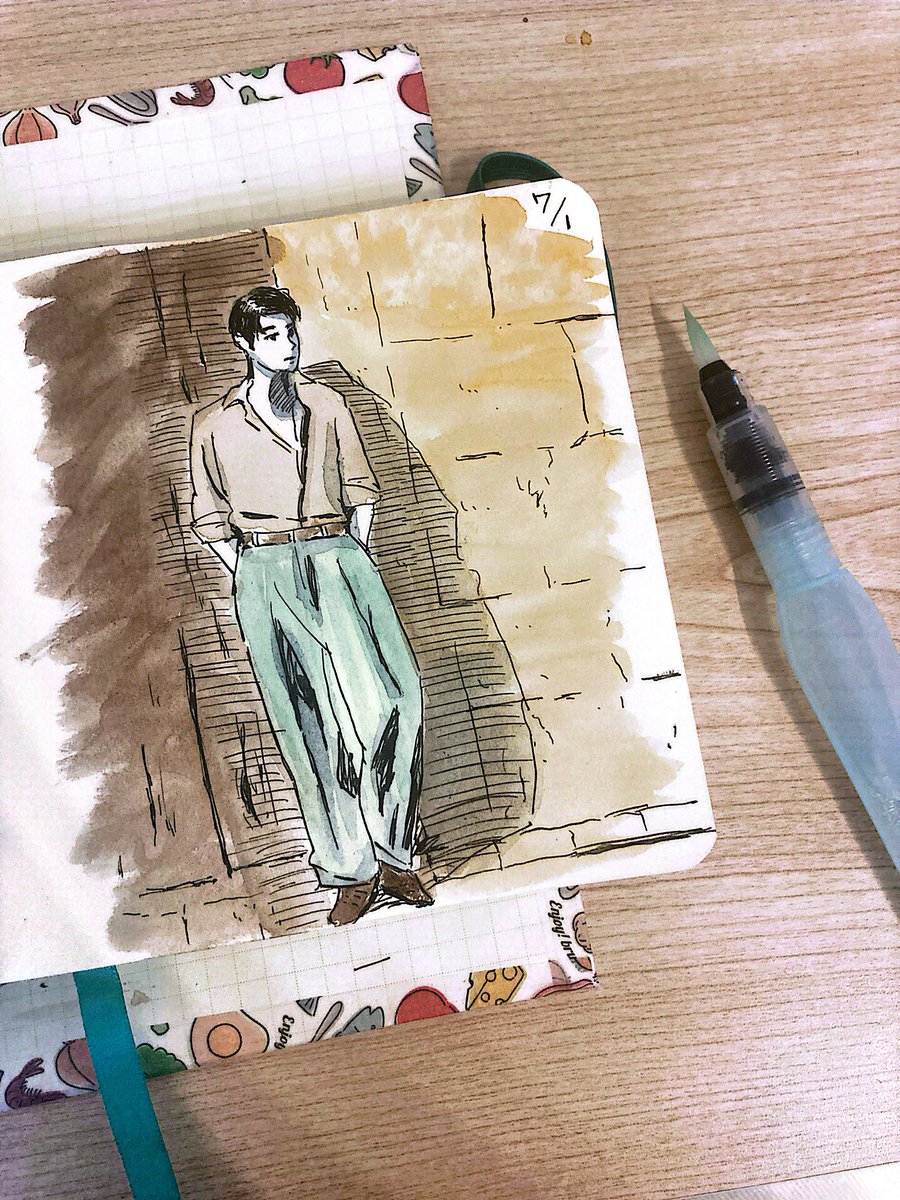 今日のスケッチに着彩🎨 水彩難しいけど楽しい✨ #sketch #スケッチ