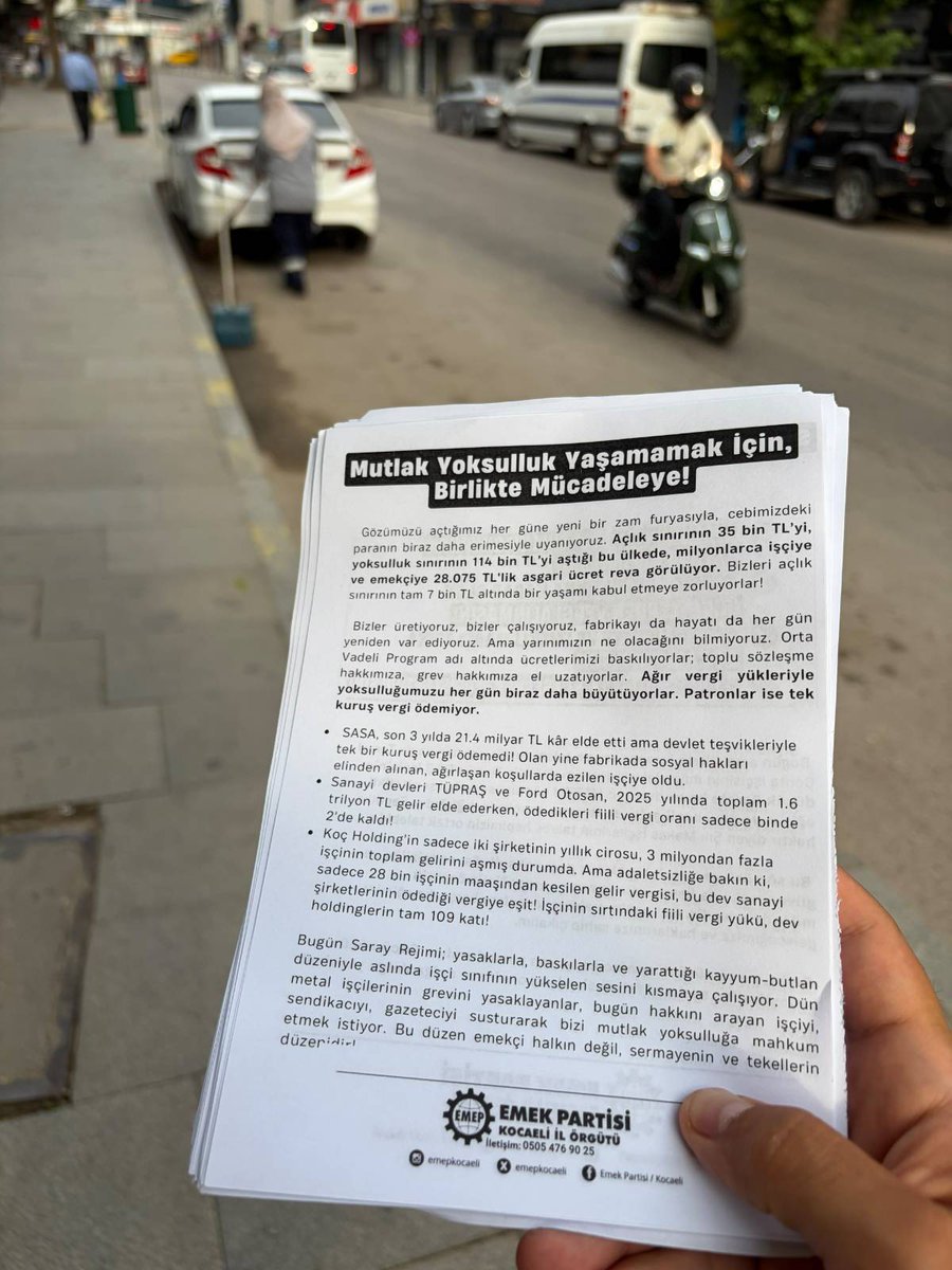 EmekKocaeli's tweet photo. Ağır vergi yükleriyle yoksulluğumuzu her gün biraz daha büyütürlerken patronlar tek kuruş vergi ödemiyor!
Vergide adalet için servet vergisi getirilsin! https://t.co/f2IXlLdMNP